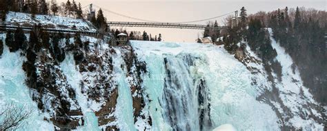 Visit Montmorency waterfall, great winter hiking trail amid scenic landscapes