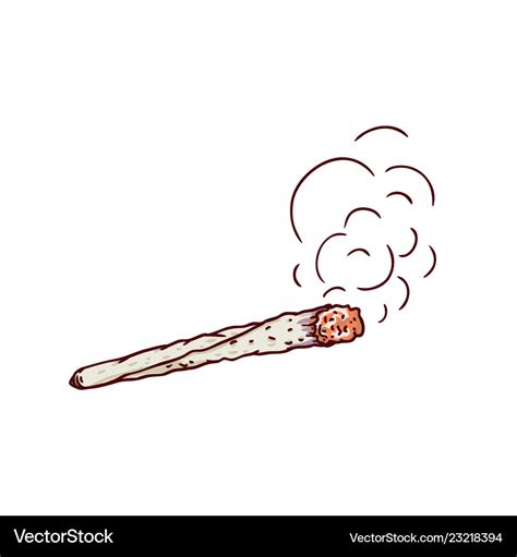 Weed joint cannabis spliff nicotine butt Vector Image