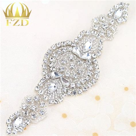 1 Piece Clear Rhinestone Appliques For Wedding Accessories Crystal Appliques Pearls Beads Glass ...