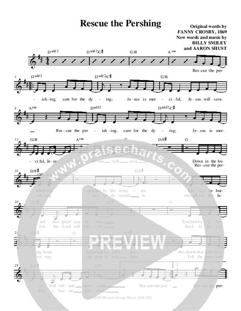 Rescue The Perishing Sheet Music PDF (Aaron Shust) - PraiseCharts