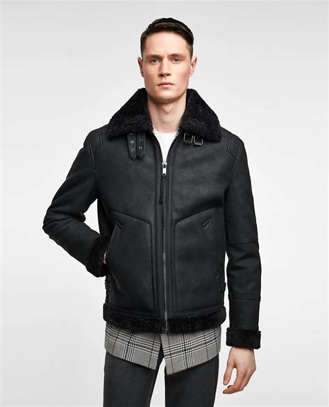 ZARA Man Double Faced Faux Shearling Jacket - Flawless Crowns