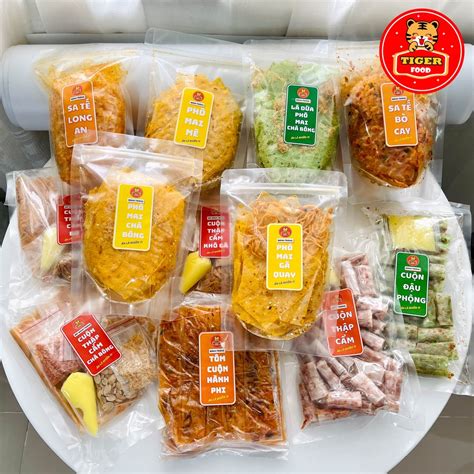 Bánh tráng dẻo tôm lục vị chà bông TIGER FOOD Bánh tráng dẻo full ...