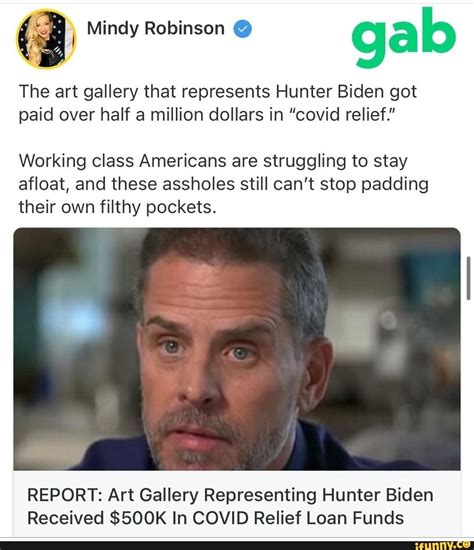 Mindy Robinson @ gab The art gallery that represents Hunter Biden got ...