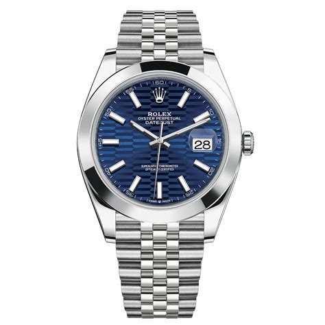 Rolex Datejust 41mm 126300-0024 Blue Motif Dial, Unworn 2023 – Time Secret