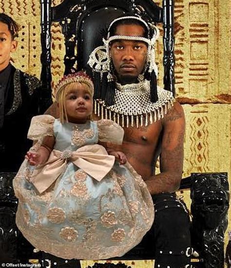 Offset pictured with his four 'beautiful' Children including Baby ...