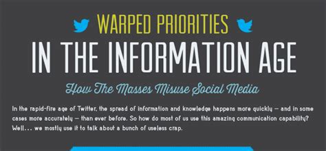 Wrapped priorities in the information age: How The Masses Misuse Social Media [infographic ...