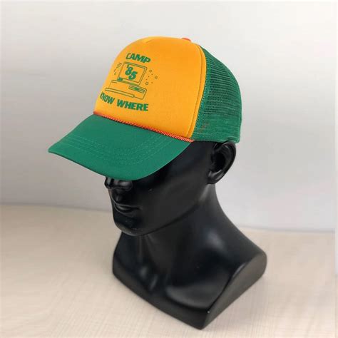 Stranger Things 3 Dustin Hat Retro Mesh Trucker Cap Yellow Green 85 Know Where Baseball Cap