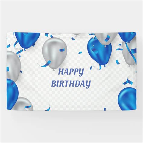 Happy Birthday Balloons Banner | Zazzle