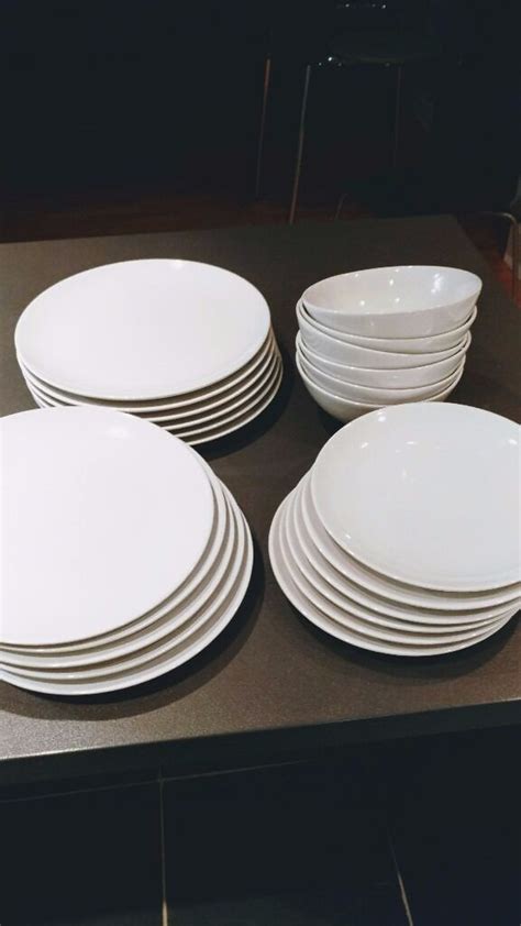 IKEA Fargrik 18-piece dinnerware set + 5-piece white plates | in Cambridge, Cambridgeshire | Gumtree