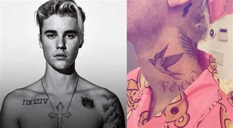 Justin Bieber flaunts his new neck tattoo of large bird - Entertainment News