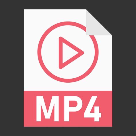 Premium Vector | Modern flat design of mp4 file icon for web