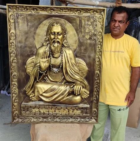 Golden God Sant Ravidas Fiber Statue, Size/Dimension: 45 X Inch35 at Rs ...