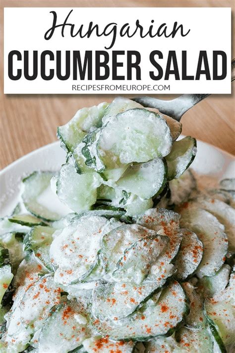 Hungarian Cucumber Salad - Recipes From Europe