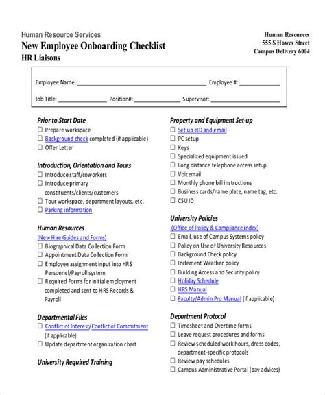 HR Checklist - 31+ Examples, Format, Pdf | Examples