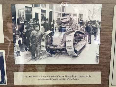 Captain George Patton (sitting on tank) during a recruitment drive in ...