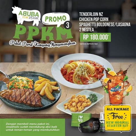 ABUBA Steak Promo PPKM (Paket Perut Kenyang Menyenangkan) - Harga mulai Rp 50.000