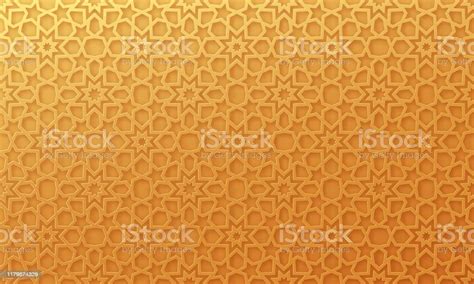 Arabic Pattern Background Islamic Gold Ornament Vector Stock ...