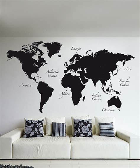 Turn your walls into a worldly display with this peel-and-stick map ...