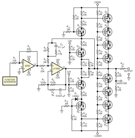 High-voltage amplifier uses simplified circuit - EDN