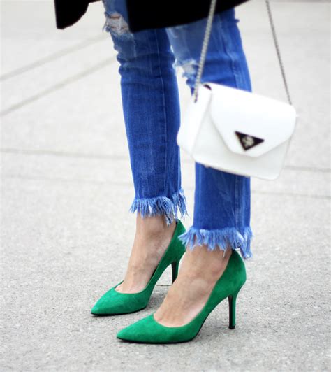 9 Fab Street Style Outfits with Green Shoes from Pinterest