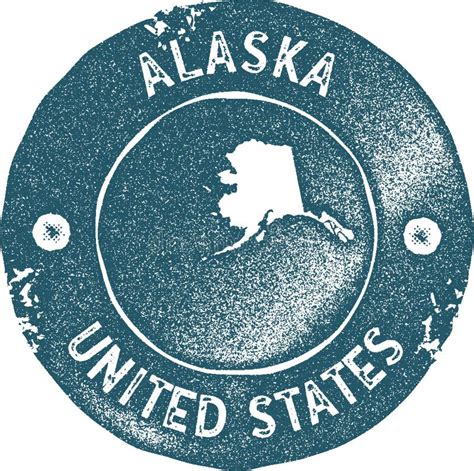 Alaska map vintage stamp. stock vector. Illustration of rustic - 132933448