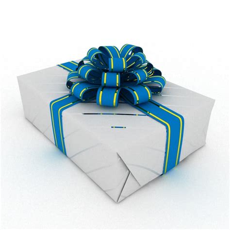 3d model wrapped gift box