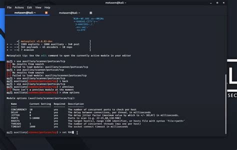 Using Metasploit and Nmap to scan for vulnerabilities