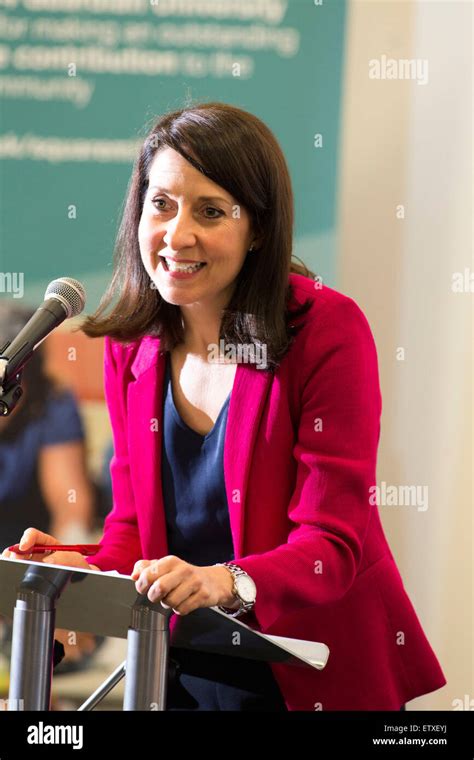 Labour party leadership candidate Liz Kendall giving her first speech ...