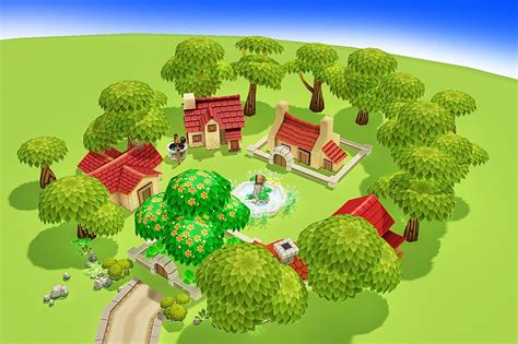 Cartoon Spring Farm | Flower cart, Clover flower, Sakura tree