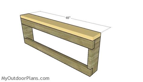 Fitting the top of the benches | MyOutdoorPlans