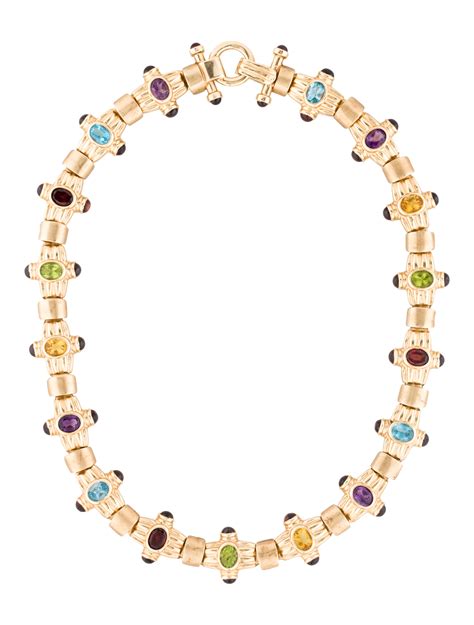 14K Multi Gemstone Necklace - Necklaces - FJN25812 | The RealReal