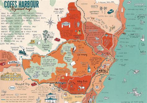 Coffs Harbour Regional Map | New south wales, Wales travel, Batemans bay