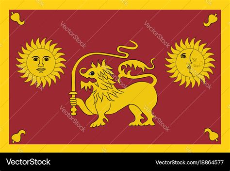 Flag of sabaragamuwa province sri lanka Royalty Free Vector