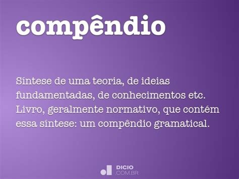 Compêndio - Dicio, Dicionário Online de Português