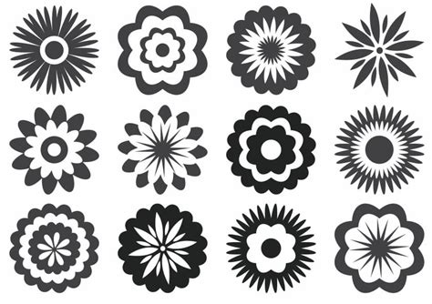 free vector flowers DXF file download - Free Vector