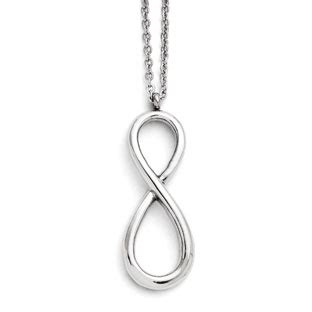 Infinity Symbol Stainless Steel Necklace - Gemologica, A Fine Online ...