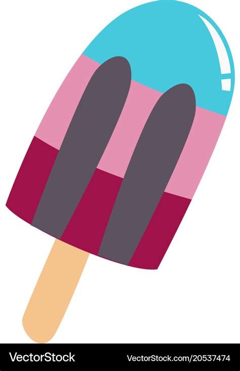 Popsicle ice cream cartoon Royalty Free Vector Image