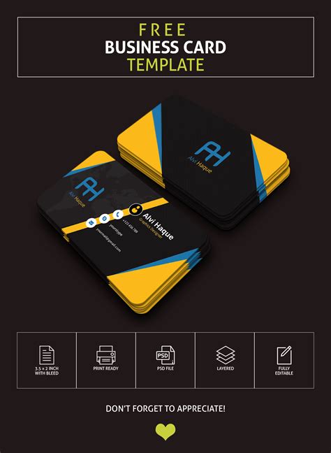 Free Business Card Template | Download Free! :: Behance