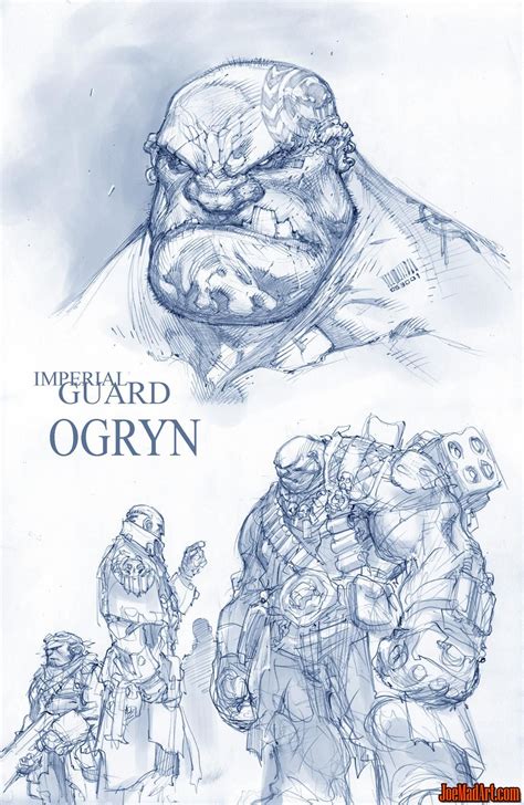 joemadart.com: Imperial Guard Ogryn concept art (Unused)