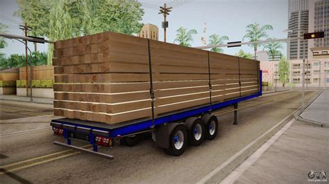 Flatbed Trailer Blue for GTA San Andreas