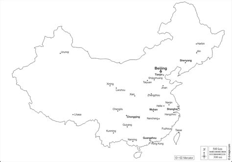 China free map, free blank map, free outline map, free base map outline ...