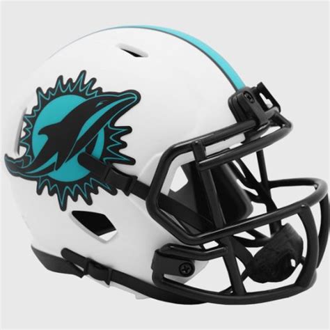 Miami Dolphins NFL Mini Speed Football Helmet LUNAR