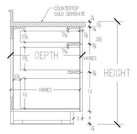 base cabinet section | Modular cabinets, Tech design, Cabinet detailing