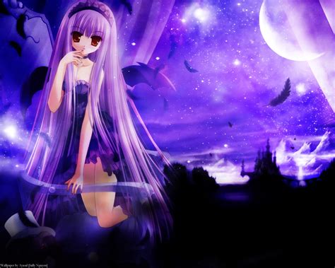 🔥 [20+] Anime Girl Purple Hair Wallpapers | WallpaperSafari