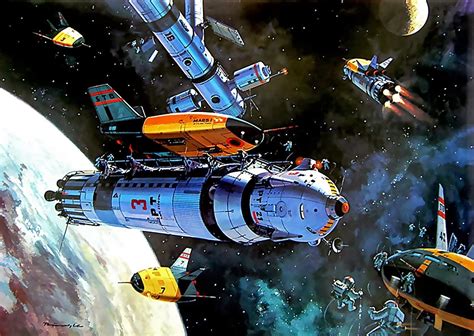 Spaceship, science fiction, artwork, retro science fiction HD wallpaper | Wallpaper Flare