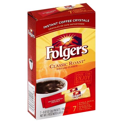 Folgers Classic Roast Single Serve Instant Coffee Packets - Shop Coffee ...