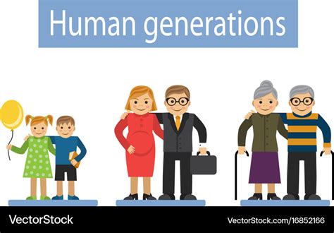 Three generations of the family Royalty Free Vector Image