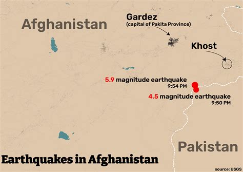 Afghanistan earthquake map: Where today's 6.1 magnitude quake hit in Paktika province and how ...