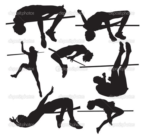 High jump vector | High jump, Silhouette art, Book inspiration