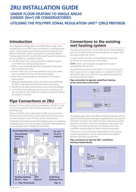 Polypipe Wiring Diagram For Underfloor Heating - Circuit Diagram